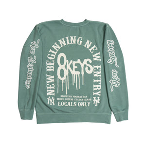 Mint green locals only crewneck