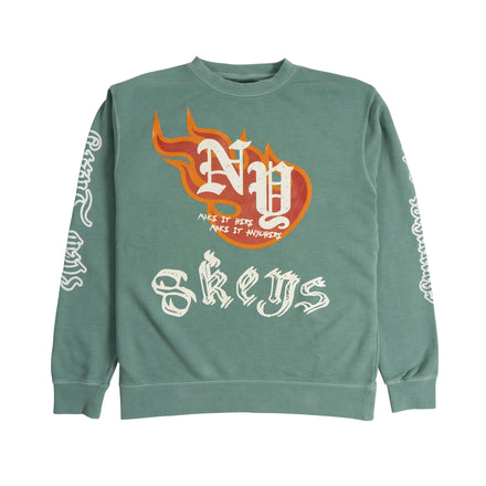 Mint green locals only crewneck