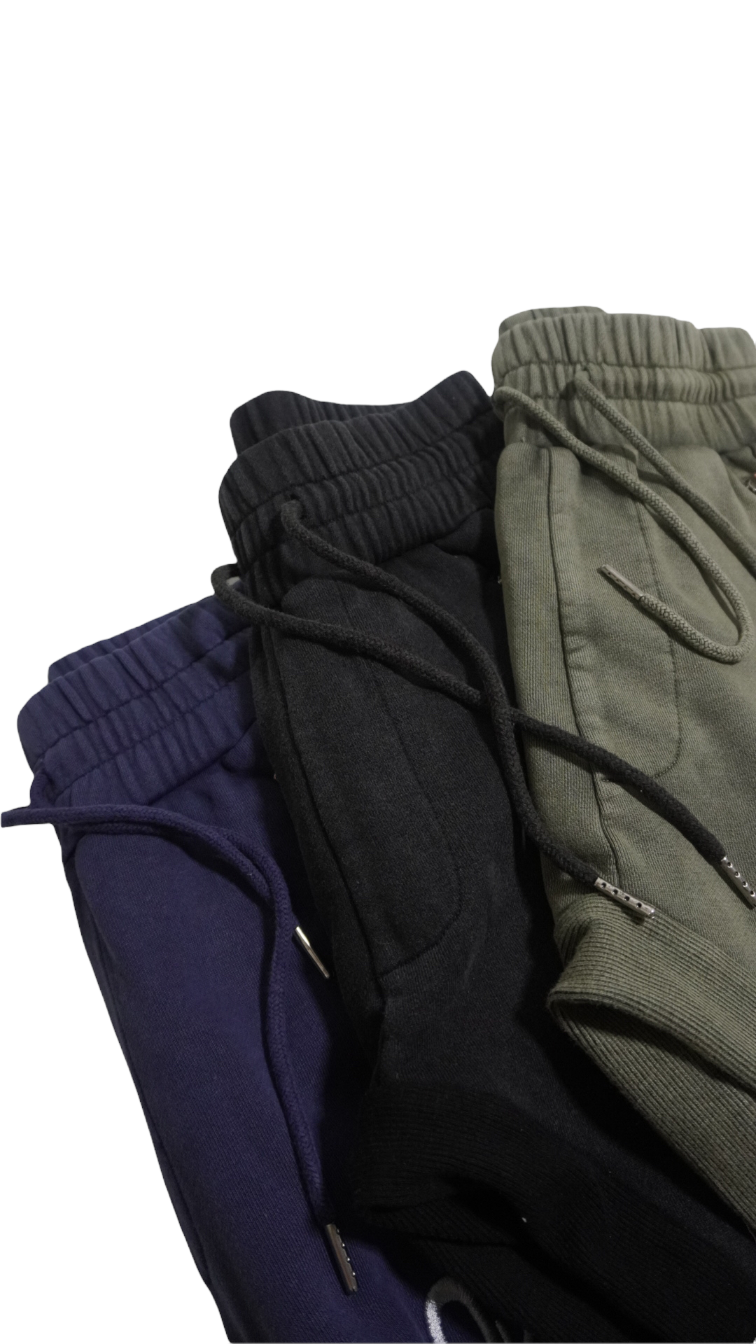 Black acid top wash sweatpants