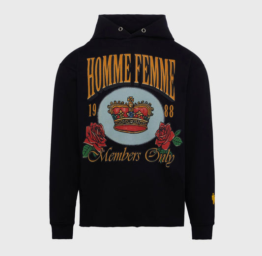 Homme Femme members only hoody black