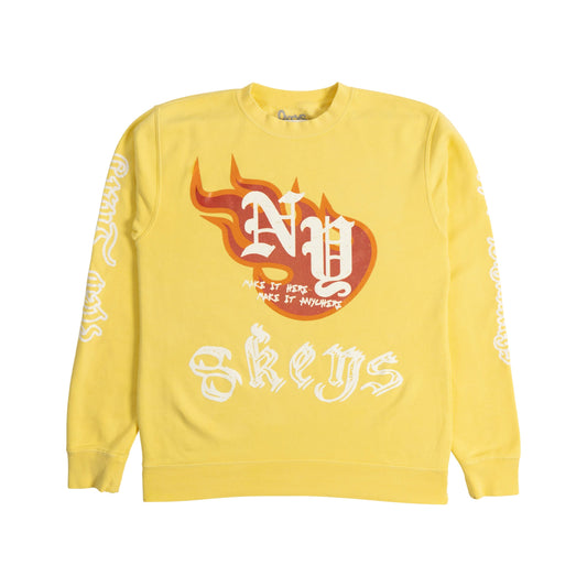 Yellow locals only crewneck