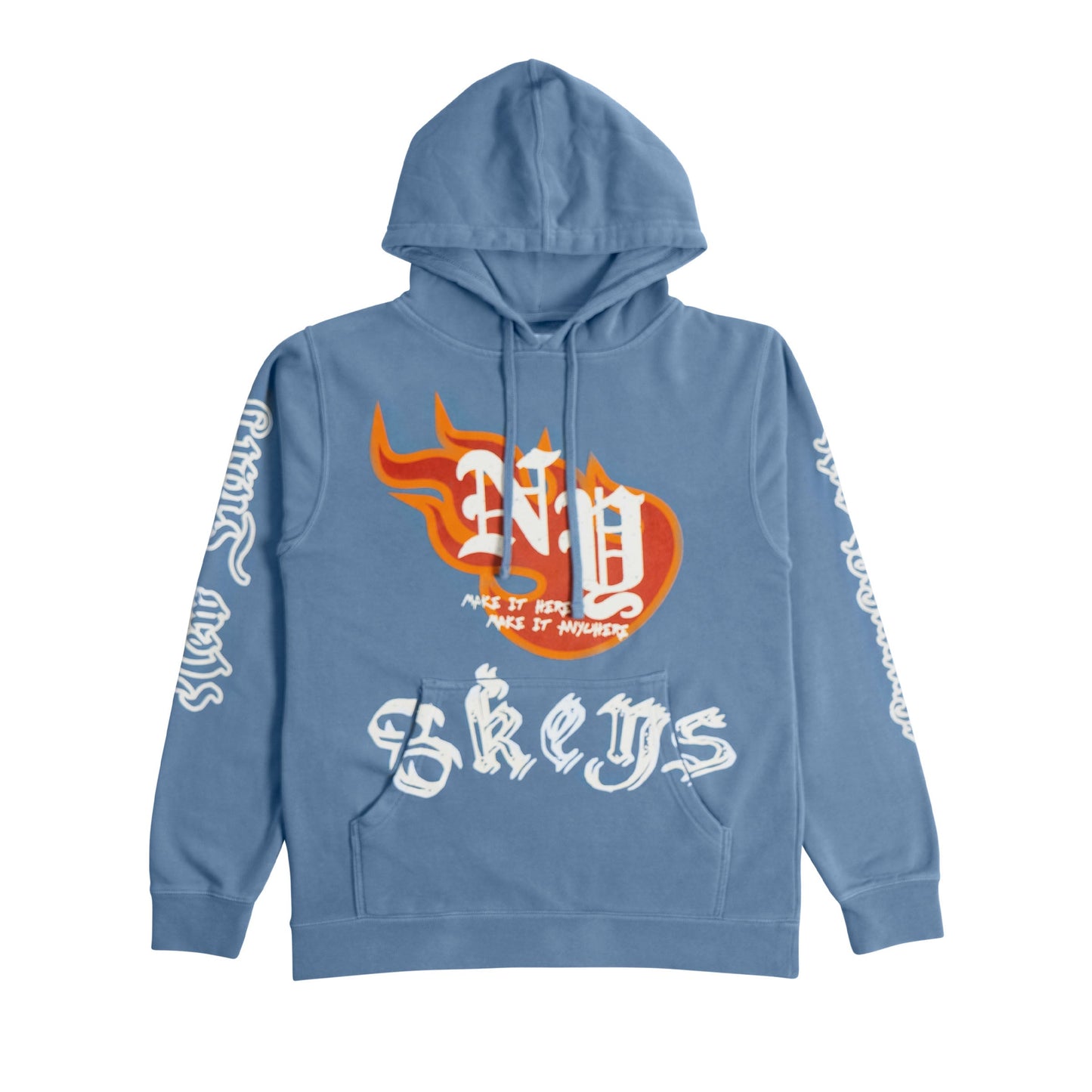 Baby blue locals only hoody