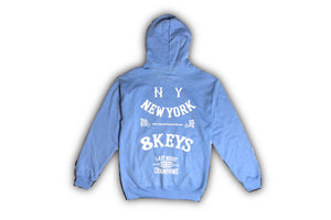 Baby blue drip hoody
