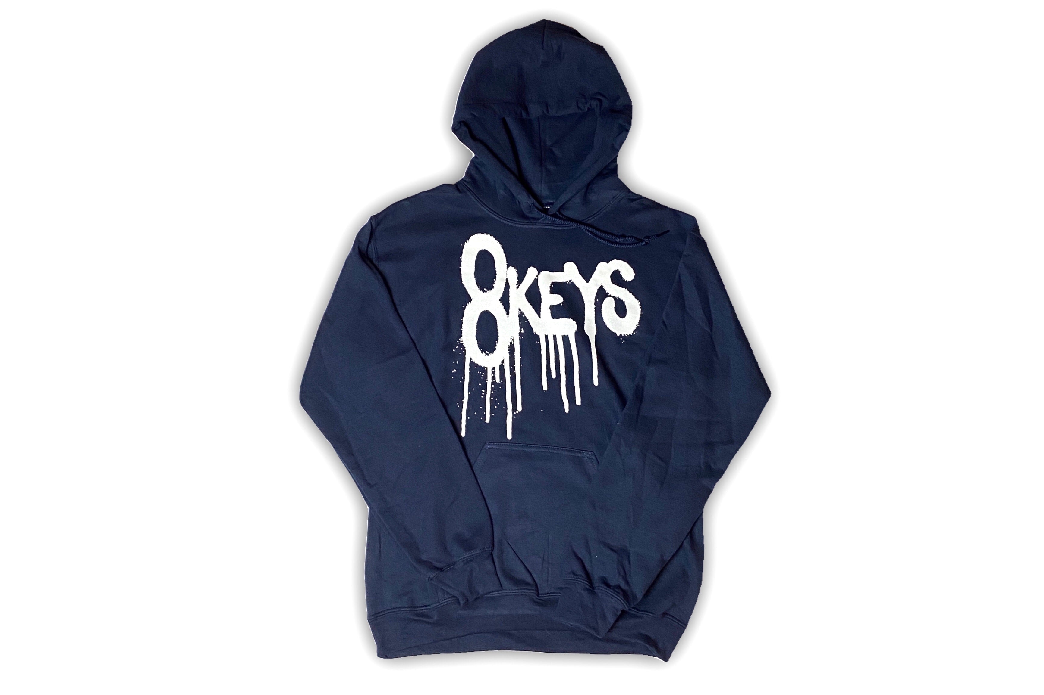 8keys drip hoody navy/white