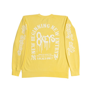 Yellow locals only crewneck