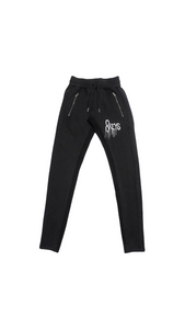 Black acid wash sweatpants