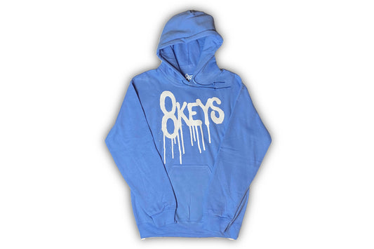 Baby blue drip hoody