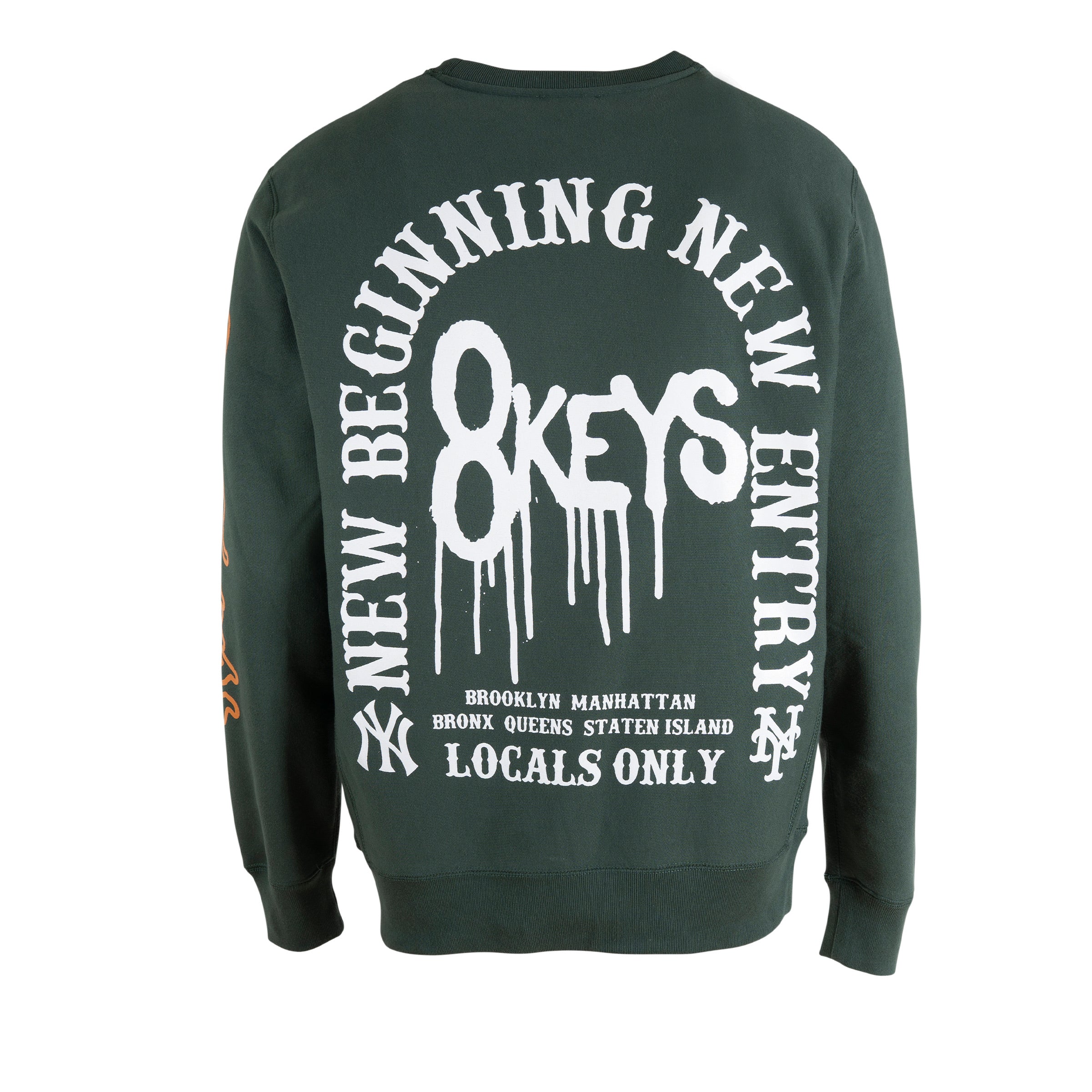 Green local only crewneck sweater