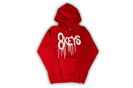 8keys drip hoody Red/white