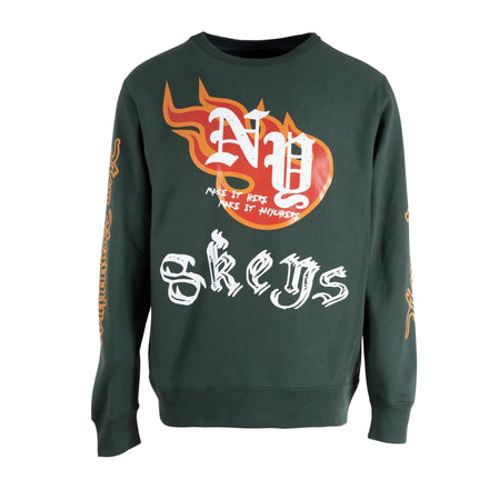 Green local only crewneck sweater