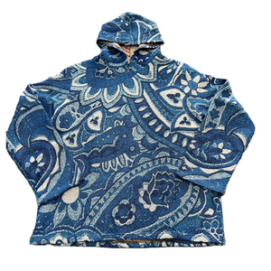 Royal blue 8keys paisley hoodie